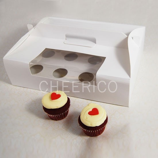 12 Cupcake Window Box with Handle($2.50/pc x 25 units)