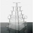 7 Tier Square Acrylic Square Cupcake Stand Tower Display
