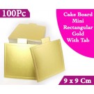 Mini Square Gold With Tab Cake Board 9cmX9cm 100units