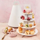 4 Tier Disposable Takeaway High Tea Stand with Cover Stand